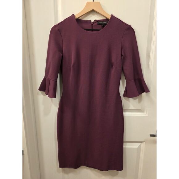 Banana Republic Purple Sheath Dress with Flutter Sleeves - Picture 2 of 8